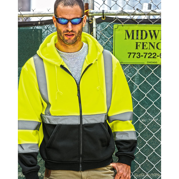 ML Kishigo®  Hi-Vis Hooded Full-Zip Men's Sweatshirt
