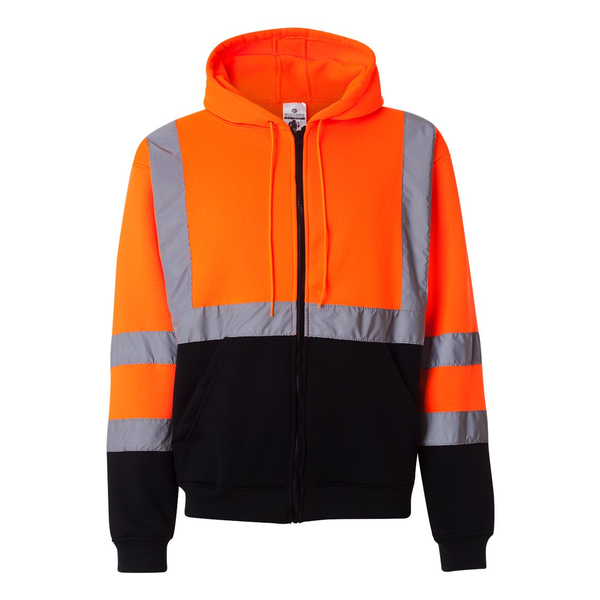 ML Kishigo®  Hi-Vis Hooded Full-Zip Men's Sweatshirt