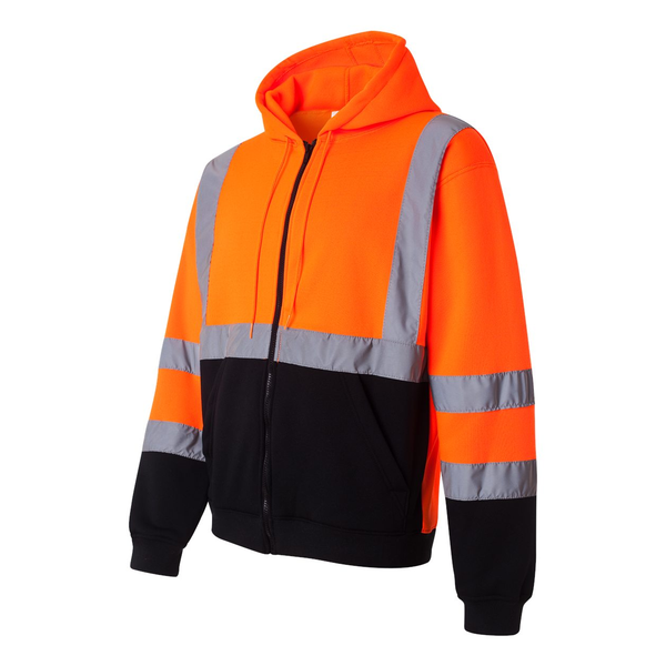 ML Kishigo®  Hi-Vis Hooded Full-Zip Men's Sweatshirt
