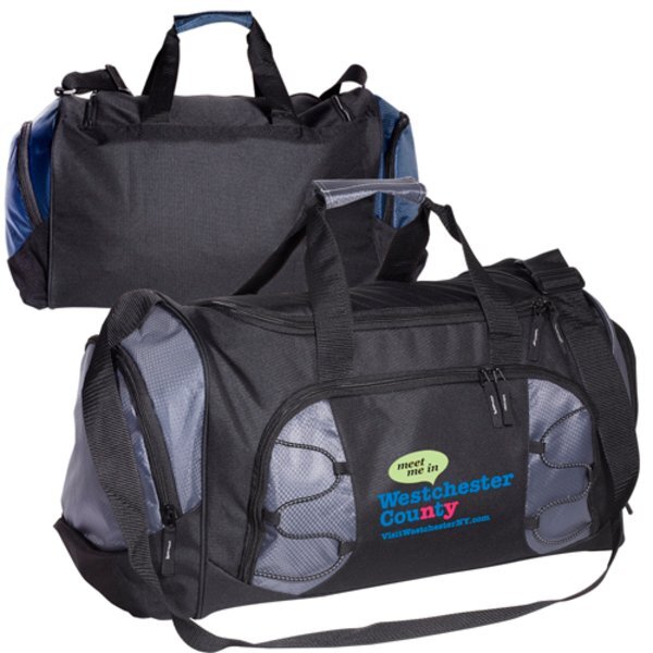Diamond 600D Polyester Athletic Duffle Bag, 17"