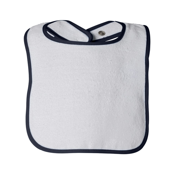 Rabbit Skins® Cotton Terry Contrast Color Infant Snap Bib