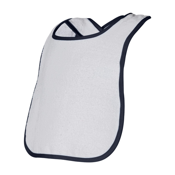 Rabbit Skins® Cotton Terry Contrast Color Infant Snap Bib