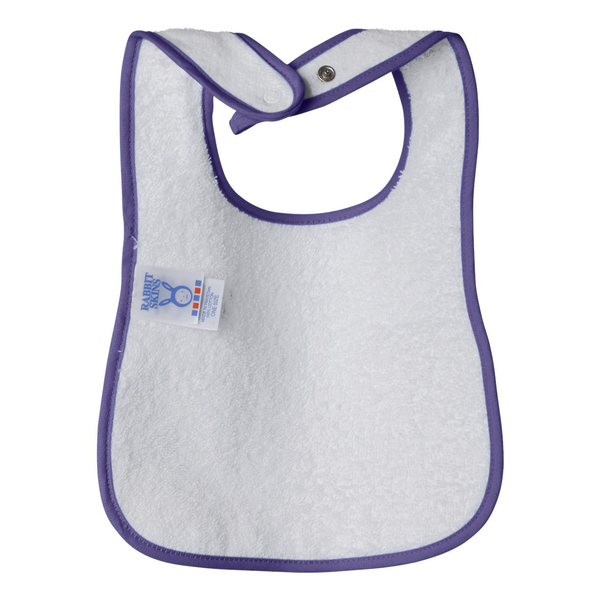 Rabbit Skins® Cotton Terry Contrast Color Infant Snap Bib