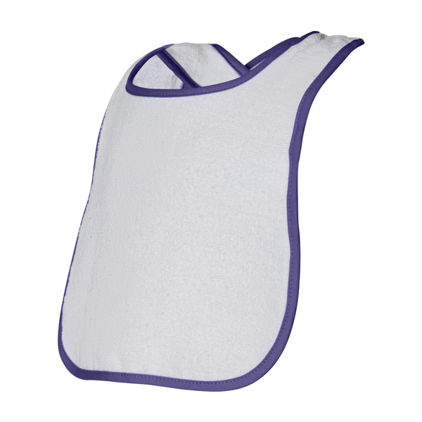 Rabbit Skins® Cotton Terry Contrast Color Infant Snap Bib