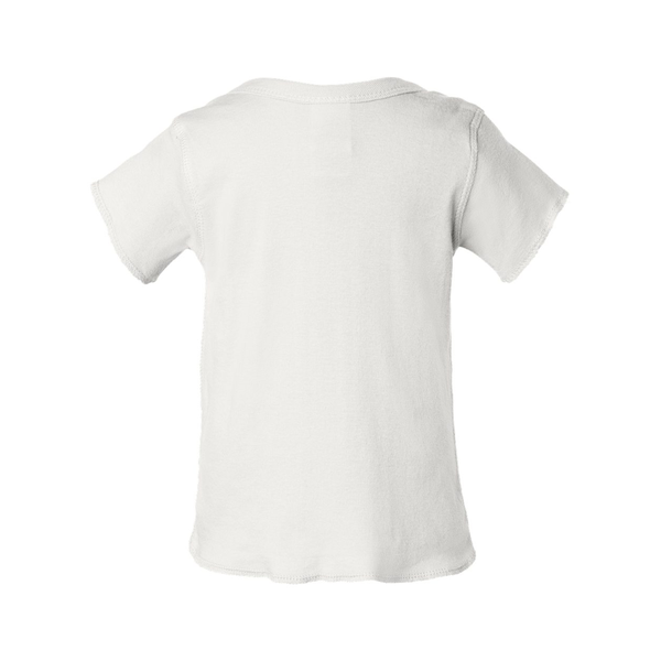 Rabbit Skins® Ringspun Cotton Lap Shoulder Infant T-Shirt, White