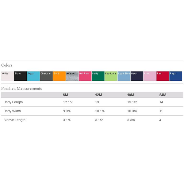 Rabbit Skins® Cotton Jersey Infant T-Shirt, Colors