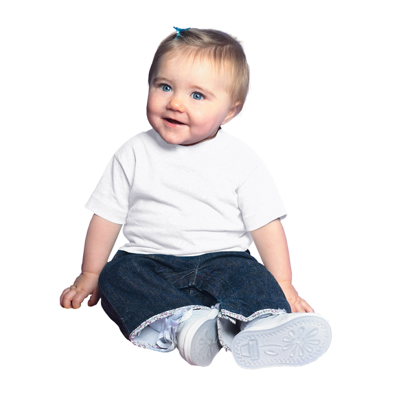 Rabbit Skins® Cotton Jersey Infant T-Shirt, White