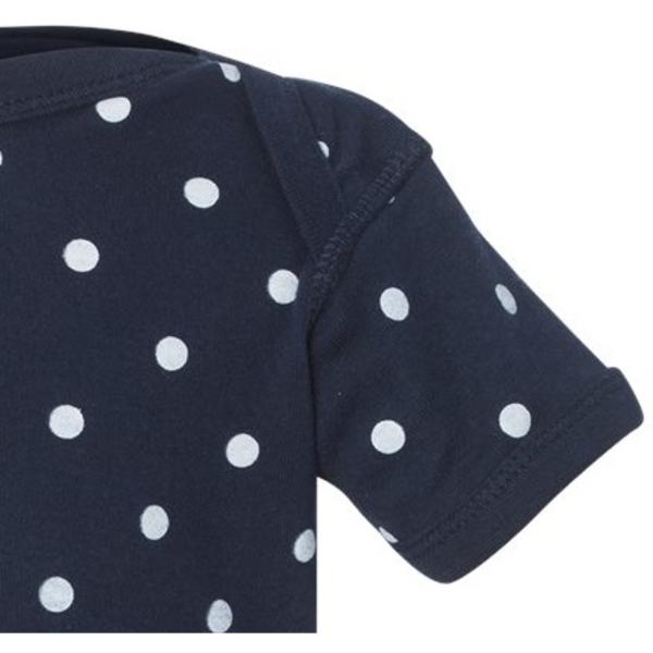 Rabbit Skins® Dots & Stripes Ringspun Cotton Lap Shoulder Infant Creeper