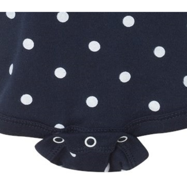 Rabbit Skins® Dots & Stripes Ringspun Cotton Lap Shoulder Infant Creeper