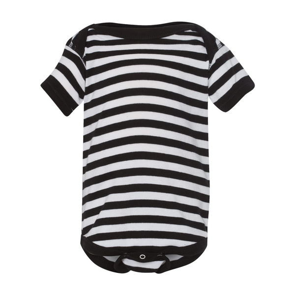 Rabbit Skins® Dots & Stripes Ringspun Cotton Lap Shoulder Infant Creeper