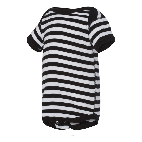 Rabbit Skins® Dots & Stripes Ringspun Cotton Lap Shoulder Infant Creeper