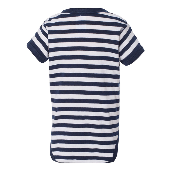 Rabbit Skins® Dots & Stripes Ringspun Cotton Lap Shoulder Infant Creeper