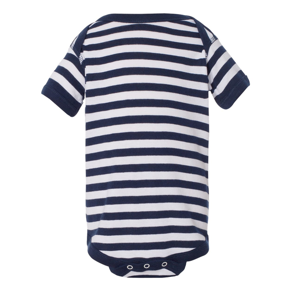 Rabbit Skins® Dots & Stripes Ringspun Cotton Lap Shoulder Infant Creeper