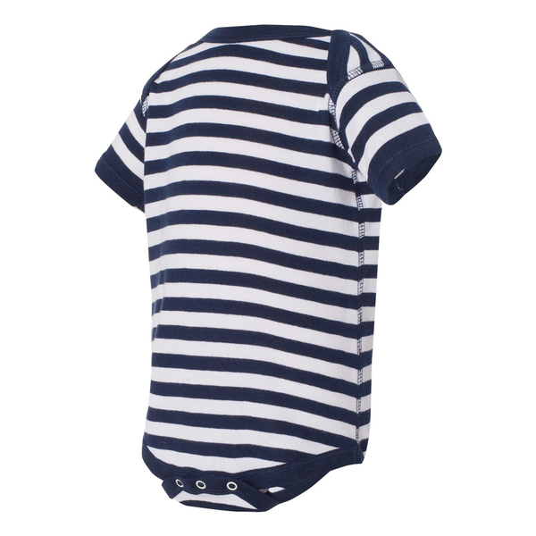 Rabbit Skins® Dots & Stripes Ringspun Cotton Lap Shoulder Infant Creeper