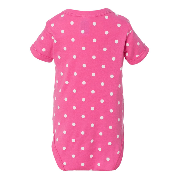 Rabbit Skins® Dots & Stripes Ringspun Cotton Lap Shoulder Infant Creeper