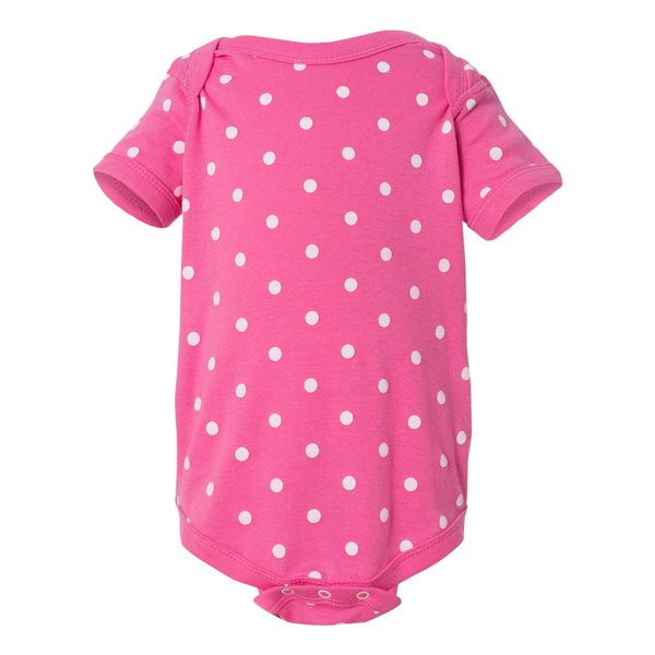 Rabbit Skins® Dots & Stripes Ringspun Cotton Lap Shoulder Infant Creeper