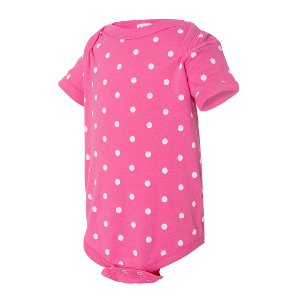 Rabbit Skins® Dots & Stripes Ringspun Cotton Lap Shoulder Infant Creeper