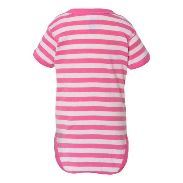 Rabbit Skins® Dots & Stripes Ringspun Cotton Lap Shoulder Infant Creeper