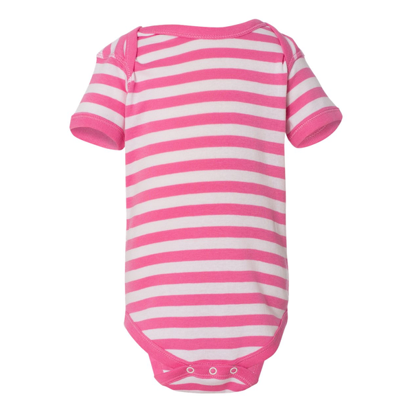 Rabbit Skins® Dots & Stripes Ringspun Cotton Lap Shoulder Infant Creeper