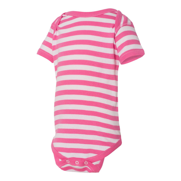 Rabbit Skins® Dots & Stripes Ringspun Cotton Lap Shoulder Infant Creeper