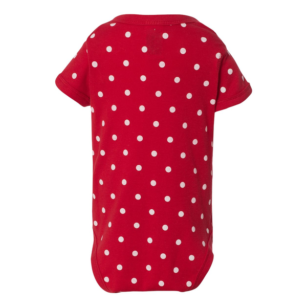 Rabbit Skins® Dots & Stripes Ringspun Cotton Lap Shoulder Infant Creeper