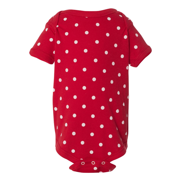 Rabbit Skins® Dots & Stripes Ringspun Cotton Lap Shoulder Infant Creeper