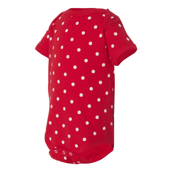 Rabbit Skins® Dots & Stripes Ringspun Cotton Lap Shoulder Infant Creeper