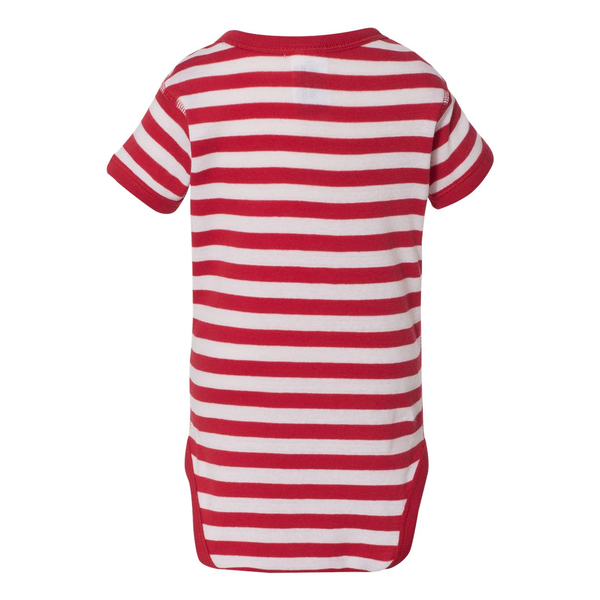 Rabbit Skins® Dots & Stripes Ringspun Cotton Lap Shoulder Infant Creeper