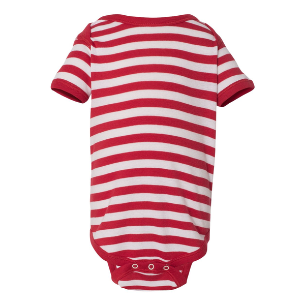 Rabbit Skins® Dots & Stripes Ringspun Cotton Lap Shoulder Infant Creeper