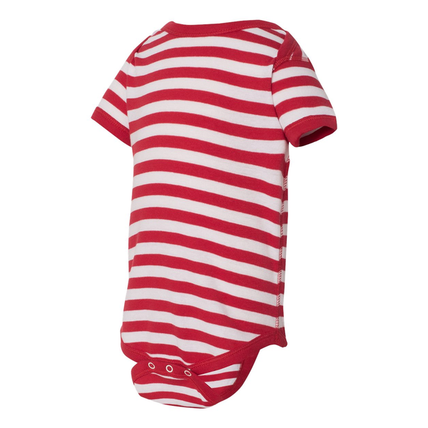 Rabbit Skins® Dots & Stripes Ringspun Cotton Lap Shoulder Infant Creeper