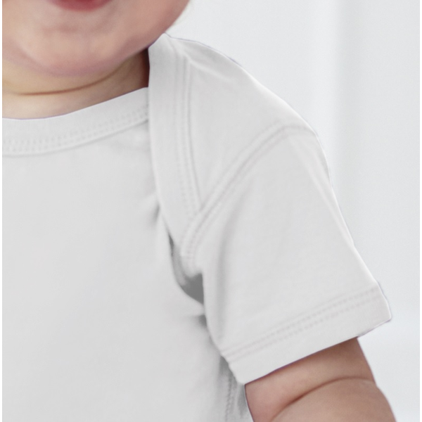 Rabbit Skins® Fine Jersey Lap Shoulder Infant Creeper, White