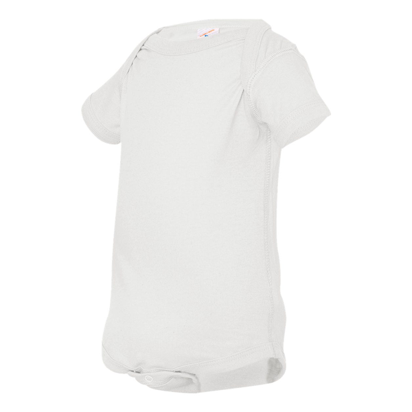 Rabbit Skins® Fine Jersey Lap Shoulder Infant Creeper, White