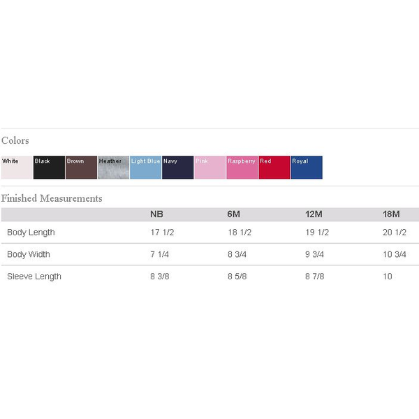 Rabbit Skins® Lap Shoulder Long Sleeve Infant Creeper, Colors