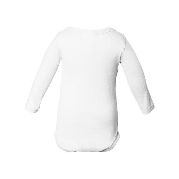 Rabbit Skins® Lap Shoulder Long Sleeve Infant Creeper, White