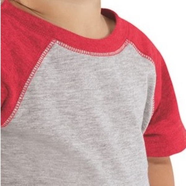 Rabbit Skins® Fine Jersey Three-Quarter Sleeve Baseball Infant Bodysuit