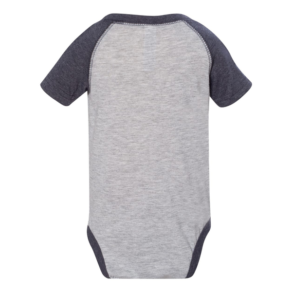 Rabbit Skins® Fine Jersey Three-Quarter Sleeve Baseball Infant Bodysuit