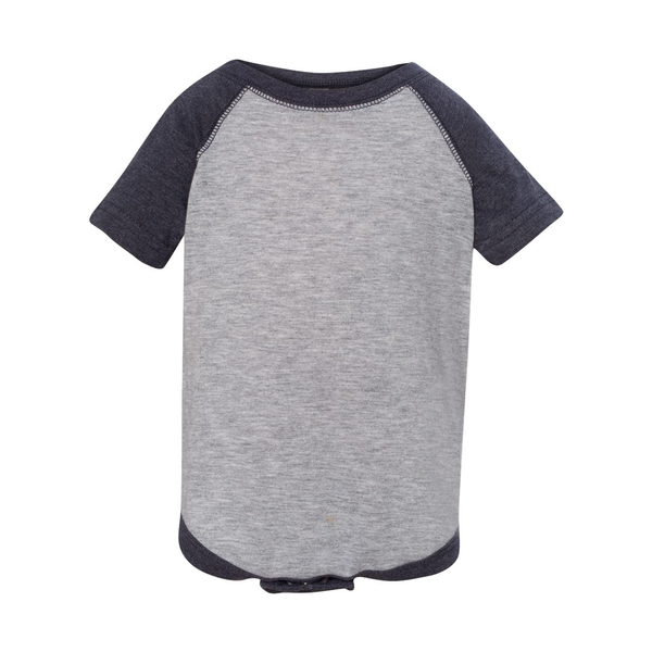 Rabbit Skins® Fine Jersey Three-Quarter Sleeve Baseball Infant Bodysuit