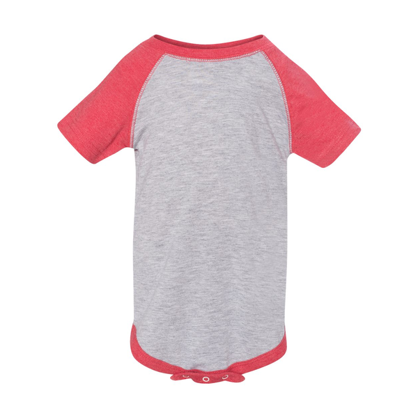 Rabbit Skins® Fine Jersey Three-Quarter Sleeve Baseball Infant Bodysuit
