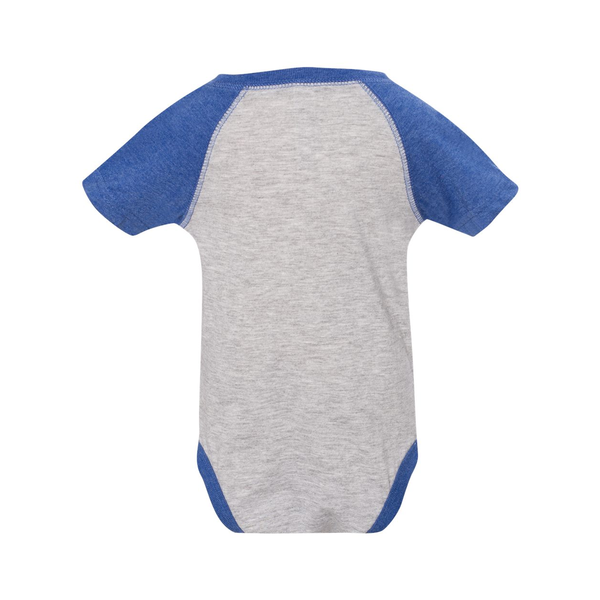 Rabbit Skins® Fine Jersey Three-Quarter Sleeve Baseball Infant Bodysuit