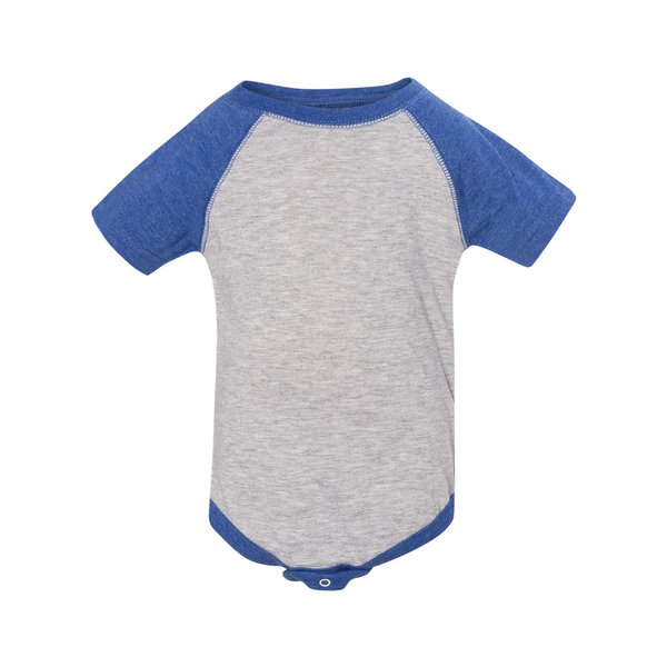 Rabbit Skins® Fine Jersey Three-Quarter Sleeve Baseball Infant Bodysuit