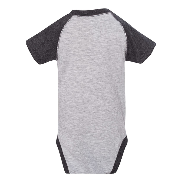 Rabbit Skins® Fine Jersey Three-Quarter Sleeve Baseball Infant Bodysuit