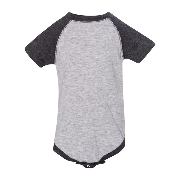 Rabbit Skins® Fine Jersey Three-Quarter Sleeve Baseball Infant Bodysuit