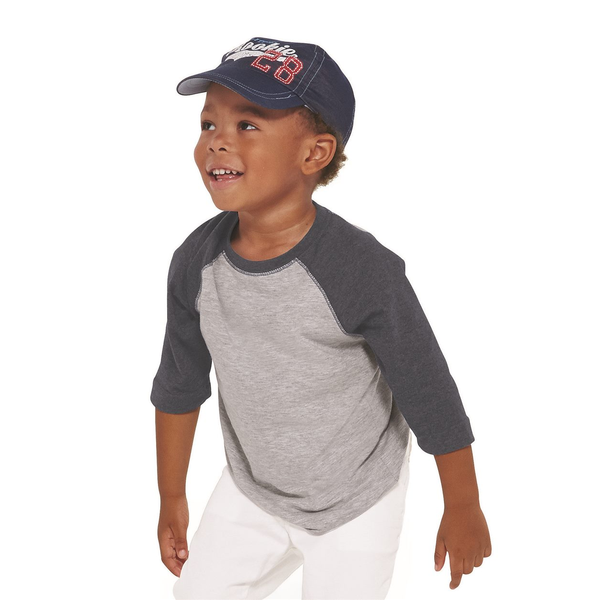 Rabbit Skins® Fine Jersey Three-Quarter Sleeve Baseball Toddler T-Shirt