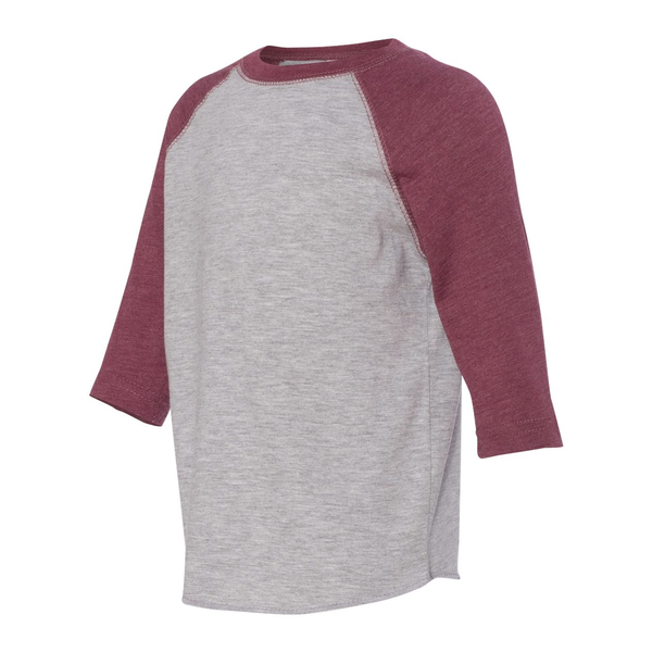 Rabbit Skins® Fine Jersey Three-Quarter Sleeve Baseball Toddler T-Shirt