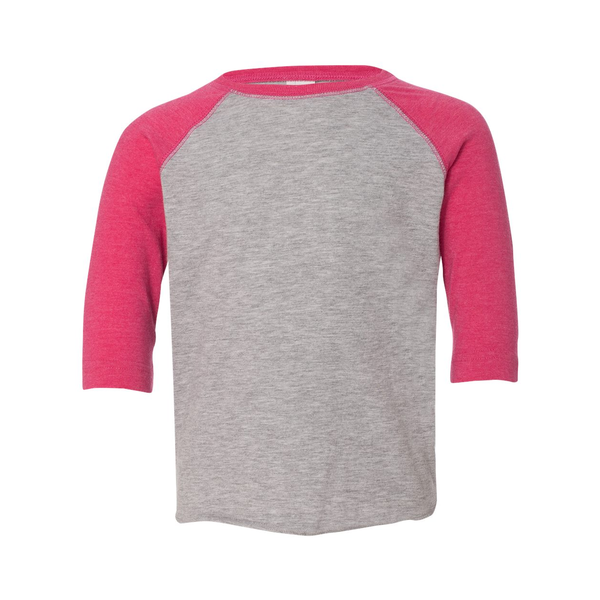 Rabbit Skins® Fine Jersey Three-Quarter Sleeve Baseball Toddler T-Shirt