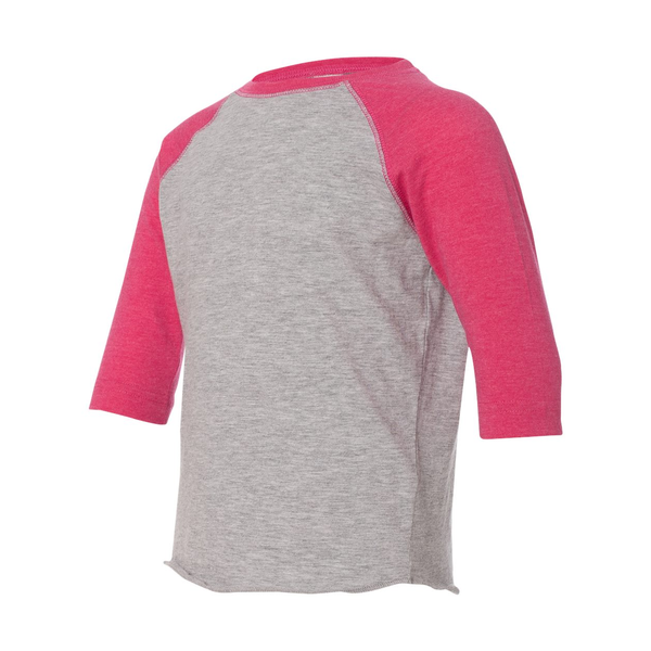 Rabbit Skins® Fine Jersey Three-Quarter Sleeve Baseball Toddler T-Shirt