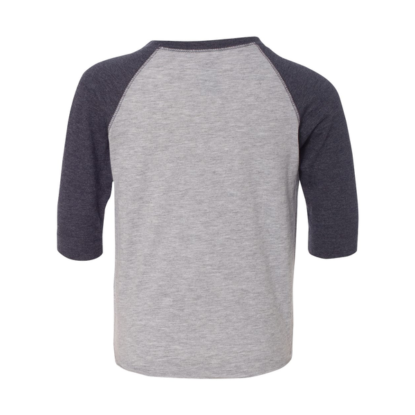 Rabbit Skins® Fine Jersey Three-Quarter Sleeve Baseball Toddler T-Shirt