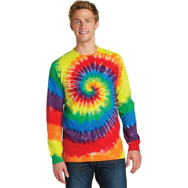 Port & Company® Essential Tie-Dye Men's Long Sleeve Tee