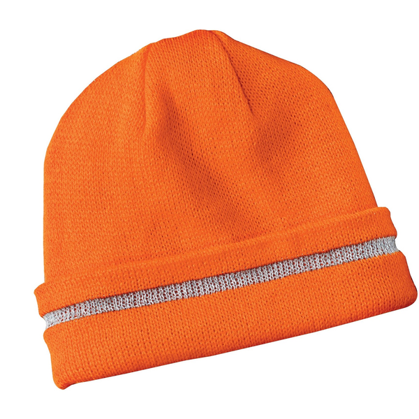 CornerStone® Enhanced Visibility Beanie with Reflective Stripe