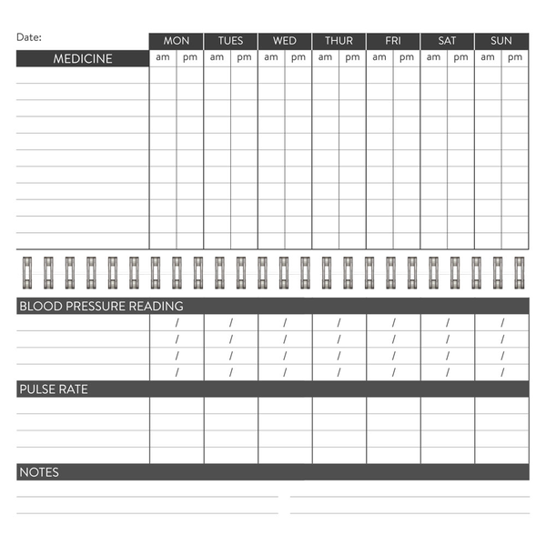 Medical Diary Journal, 5-1/2" x 8-1/2"